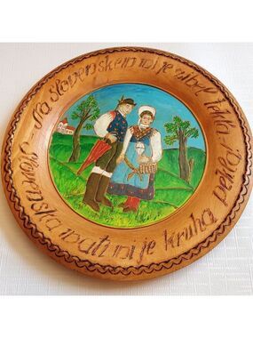 Slovakia wooden plate